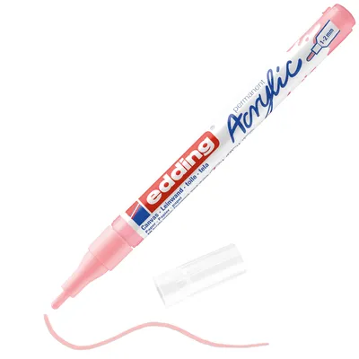 Produktbild von Edding 5300 Acrylmarker Fein, Pink, Pink, Weiß, Fein, 1 mm, 2 mm, Tinte auf Wasserbasis