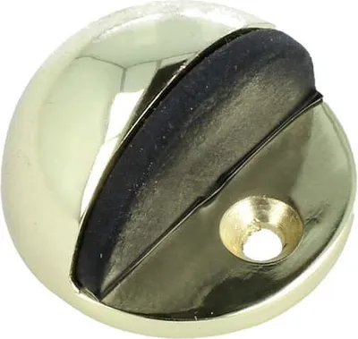 Produktbild von Türstopper Bodentürstopper Ausführung Gold glänzend Gummi schwarz Türpuffer Metall