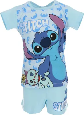 Obrázek produktu pro Lilo & Stitch Shortama - Dětské pyžamo a letní pyžamo ze 100% bavlny Modrá 6 let