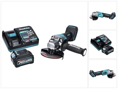 Imagen del producto de Amoladora angular a batería Makita GA 016 GD1 40 V máx. 125 mm sin escobillas XGT + 1 batería de 2,5 Ah + cargador