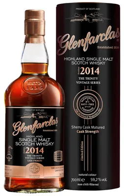 Produktbild von Glenfarclas 2014 - The Trinity Vintage Series - Cask Strength - Limited Edition - Highland Single Malt Scotch Whisky