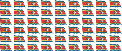 Produktbild von Mini Aufkleber Set - Pack wehend - 20x12mm - selbstklebender Sticker - Swasiland - Flagge / Banner / Standarte fürs Auto, Büro, zu Hause und die Schule - 54 Stück