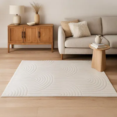 Image de Tapis Milton & Oldbrook 120 x 170 cm Rumia Blanc