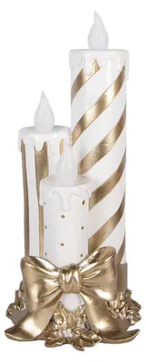 Produktbild von Clayre & Eef LED-Kerze Kerzenständer 19x16x41 cm Goldfarbig Kunststoff