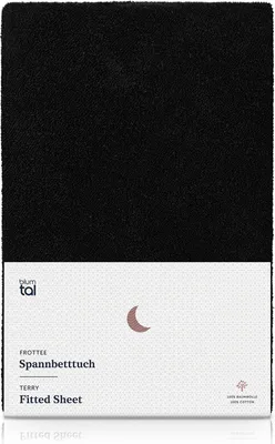 Produktbild von Blumtal Frottee Spannbettlaken 160x200 cm im 2er Set - Frottee-Spannbettlaken bis 25cm Matratzenhöhe - Spannbettlaken Frottee wärmend in Schwarz