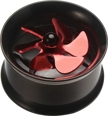 Produktbild von Stück 8–20 mm Windmühle Edelstahl Ohrstöpsel Tunnel Uni Piercing Schmuck-Rot,18mm