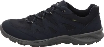 Side view of a dark blue Ecco Terracruise II men's hiking shoe.