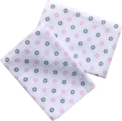 Obrázok produktu pre Tetra uterák 90x100 cm Kvety sivo-ružový (balenie po 1 ks)