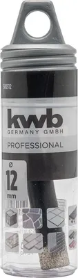 Produktbild von kwb Diamant Fliesen-Loch-Bohrer für Bohrmaschinen, Lochsäge mit E 6.3-Aufnahme, Diamont-Bohrkrone Durchmesser 12 mm