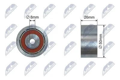 Produktbild von NTY RNK-CT-058 Spannrolle Keilrippenriemen 50mm passend für PEUGEOT 206 Schrägheck (2A/C) 307 (3A/C) 307 SW (3H) für CITROËN XSARA PICASSO (N68)