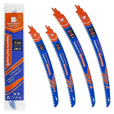 Image de Lames de scie sauteuse à dents japonaises, 380 mm x 2 + 300 mm x 2, 6 dents par pouce, pour bois, coupe droite