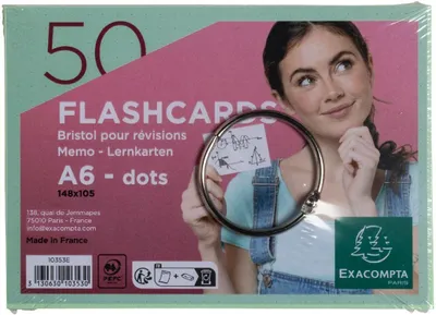 Produktbild von Exacompta 10353E, Grün, A6, Papier, Punktgitter-Papier, 205 g/m², 148 mm