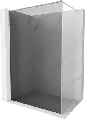 Obrázek produktu pro Mexen Kioto-XF sprchová stěna Walk-in s rámem 50 x 202 cm, grafit 10 mm, kartáčovaný nikl - 800-050-104-97-40-X