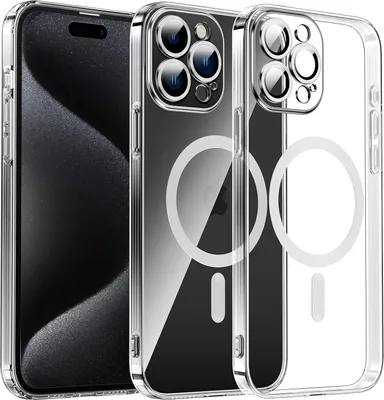 Produktbild von Pouzdro pro iPhone 15 Pro Protection MagSafe Silicone Case Cover Titanium White