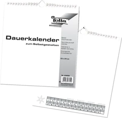 Produktbild von folia Kreativ-Wandkalender 230 x 240 mm weiß