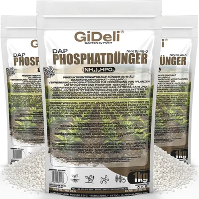 Obrázek produktu pro DAP 3 kg fosfátové hnojivo pro kukuřici a obiloviny, granulát, NPK 18-46, pro kořeny, rozpustné, GiDeli