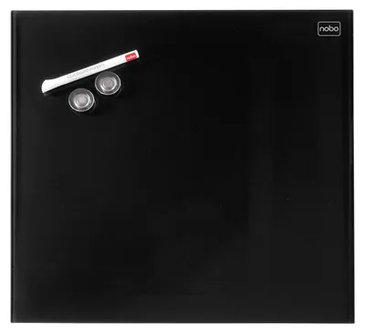Productafbeelding van Nobo Diamond glazen magnetisch whiteboard, zwart, 300 x 300 cm, in winkelverpakking, glas
