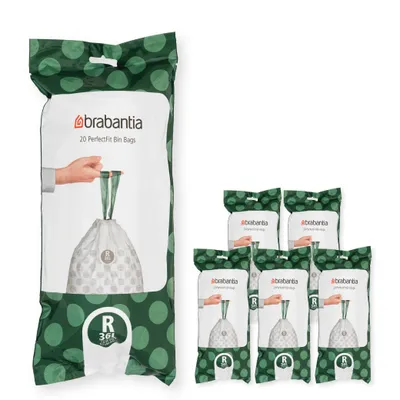 Zdjęcie produktu dla Brabantia - Worki na śmieci do koszy Bo rozmiar R (36L) 6 x 20 szt.