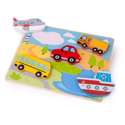 Produktbild von Bigjigs Toys Einsteckpuzzle-Fahrzeuge