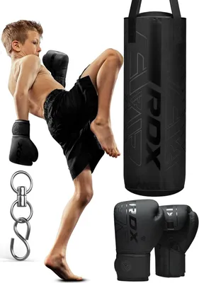 Produktbild von RDX Kinder Boxsack 2 Fuß (60,96 cm) und Boxhandschuhe Set