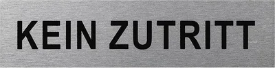 Obrázek produktu pro Hliníková cedule na dveře "kein Zutritt" 160x40mm