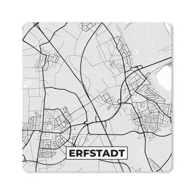 Produktbild von MuchoWow® Mauspad Mousepad Stadtplan - Erfstadt - Karte - Deutschland - Karte 30x30 cm - Mousepads - Maus Mat - Pad - Mausunterlage - Gaming
