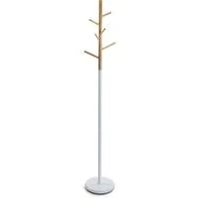 Productafbeelding van Minimalistische Kapstok met 6 Haken voor Hal - Metalen en Houten Design
