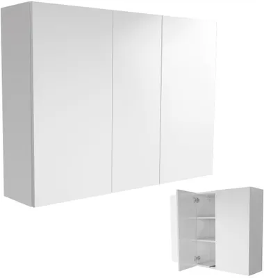 Zdjęcie produktu dla wisząca szafka do łazienki 110 biała mat matowa 110x80 (40+30+40)