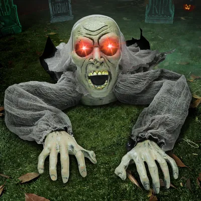 Zombie-Groundbreaker mit Geräusch & roten Augen, 53 cm
