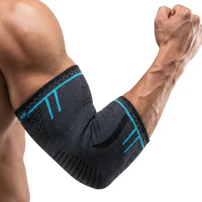 Produktbild von AGILE NOW Ellenbogenbandage Basic, Blau, Größe L, KI-generiertes Bild