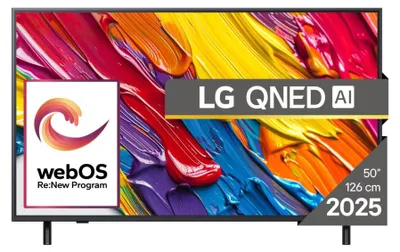 Obrázek produktu pro LG QNED 50QNED82A3B, 127 cm (50"), 3840 x 2160 px, QNED, Smart TV, Wi-Fi, Černá