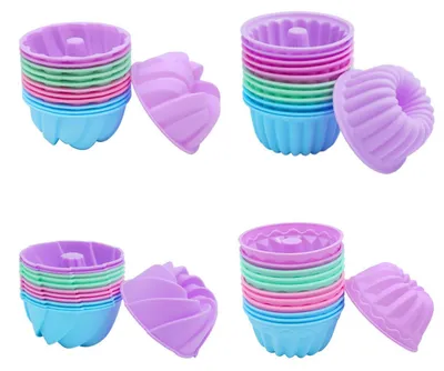 Immagine prodotto di Set di 48 stampi in silicone a forma di ciambella, antiaderenti e riutilizzabili, 3,15 pollici