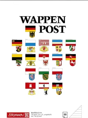 Produktbild von BRUNNEN Briefblock A4 70g Wappen kariert Lineatur 10 52647