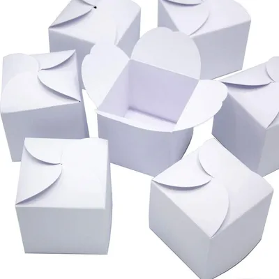 Produktbild von younikat Geschenkboxen Gastgeschenk Weiß I 24 Stück ca. 7 cm I Hochzeit Kommunion Taufe süßigkeiten I Schachtel klein I dv596