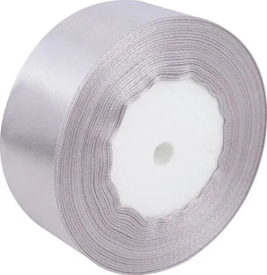 Image de Dekolo Satin ruban Mariage Satin ruban cadeau ruban anniversaire Décoration 38mm x 32m Rouleau Argent