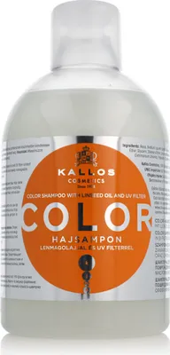 Produktbild von Kallos KJMN Color Shampoo, Unisex, Shampoo, beschädigtes Haar, Gefärbtes Haar, 1000 ml, Ernährung, Schutz, Glanz, Weichmachend, Flasche
