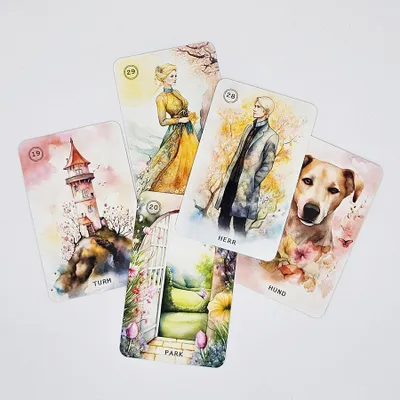 Obrázok produktu pre Sweet Blossom Lenormand (Deutsch) 36 Karten plus 2 zusätzliche Karten