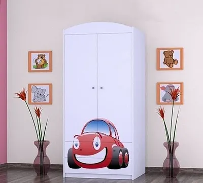 Immagine prodotto di BDW Armadio, 2 ante, 2 cassetti, guardaroba, 180x90 cm, bianco