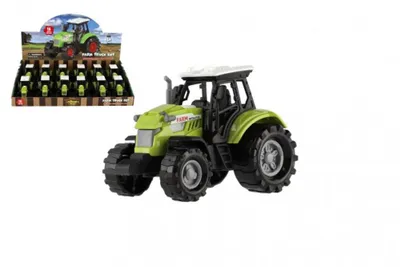 Obrázek produktu pro Traktor plast 11cm na baterie na volný chod se světlem a zvukem.