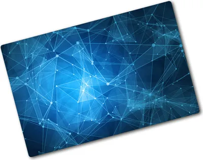 Produktbild von Tulup Glas Herdabdeckplatte - 80x52 cm - Glaskeramikkochfeld-Abdeckung Spritzschutz Glasabdeckplatte - Einteilig - Sonstige - Blaue Linien - Blau