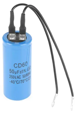 Motorstartkondensator CD60, 250 V AC, 50 µF, für Einphasenmotoren