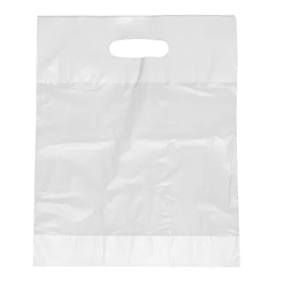 Produktbild von Griffloch-Tragetaschen, HDPE 50 cm x 45 cm x 8 cm weiss