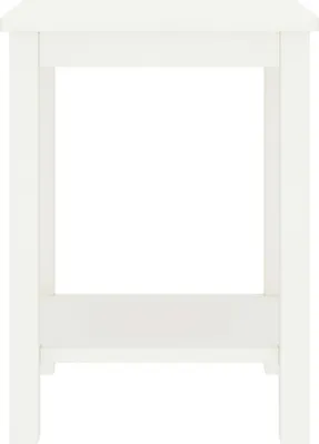 Immagine prodotto di Comodino Bianco 35x30x47 cm in Legno Massello di Pino