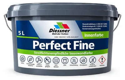 Produktbild von Diessner Perfect Fine weiß 5 Liter Streiflichtunempfindliche Innenwandfarbe