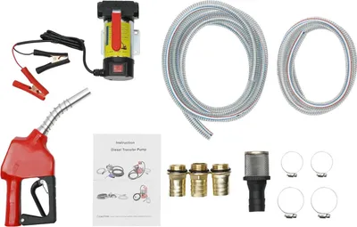 Produktbild von Diesel-Transferpumpe - Elektrische selbstansaugende 12V Kreiselpumpe - 50 l/min Förderleistung - 175 W - Einstellbar - EU‑Stecker