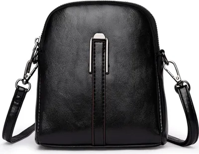 Immagine prodotto di INF Elegante Borsa a Tracolla inPoliuretanoper Donna - Mini Borsa a Spalla Nero