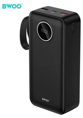 Zdjęcie produktu dla Powerbank BWOO 30000 mAh 22,5W z LCD czarny