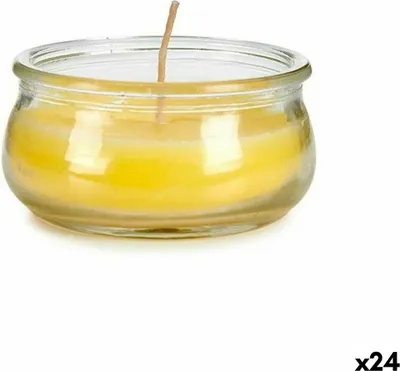 Obrázek produktu pro Svíčka Ibergarden HL-G60CIT žlutá skleněná vosková 7,7 x 4 x 7,7 cm (24 kusů)