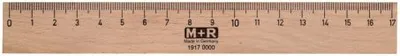 Produktbild von Standardgraph Holzlineal mit Stahleinlage 17 cm, aus Buchenholz, unlackiert