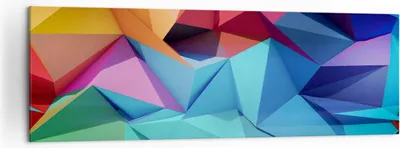 Produktbild von Bild auf Leinwand - Leinwandbild - Formen futuristisch geometrisch - 160x50cm - Wand Bild - Wanddeko - Leinwanddruck - Bilder - Kunstdruck - Leinwand bilder - Wandkunst - AB160x50-3027